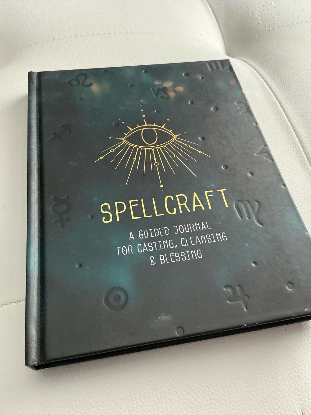 Spellcraft Guided Journal — Dark Teal Cover with Gold Foil Eye